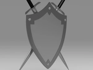 shield and sword 3D Model