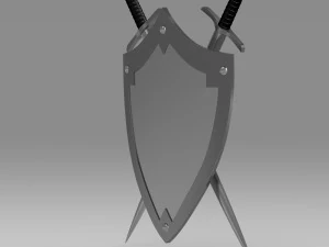 shield and sword 3D Model