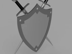 shield and sword 3D Model
