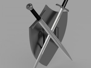 shield and sword 3D 모델