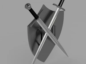 shield and sword 3D Model