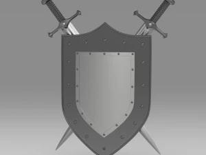 Schild und Schwert 3D Modell
