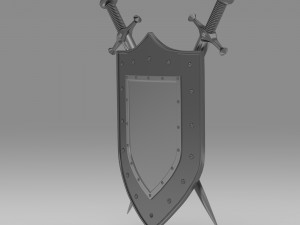 shield and sword 3D Модель