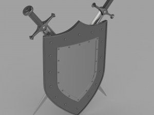 shield and sword 3D Модель