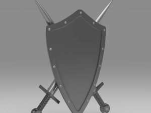 shield and sword 3D Model