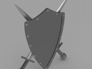 shield and sword 3D Model