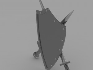 shield and sword 3D Model