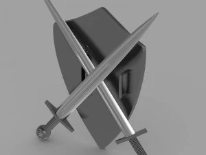 shield and sword 3D Model