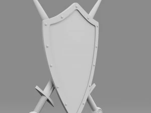 shield and sword 3D Model