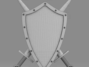 shield and sword 3D Model