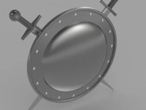 shield and sword 3D Model