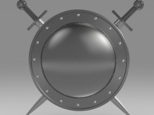 shield and sword Model 3D