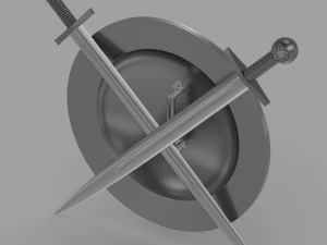 shield and sword 3D Model