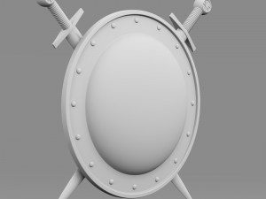 shield and sword Model 3D