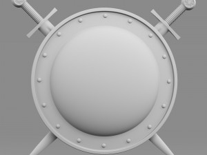 shield and sword Model 3D