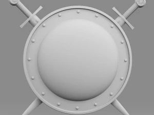 shield and sword 3D Model