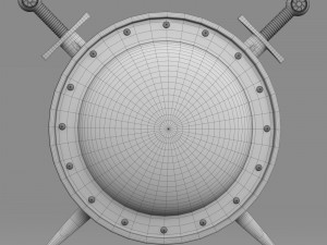 shield and sword Model 3D