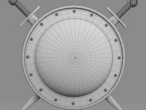 shield and sword 3D Model
