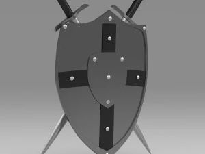 ढाल और तलवार 3D मॉडल