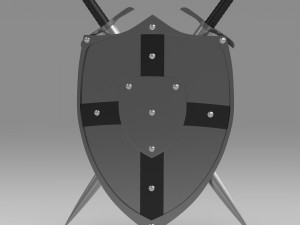 shield and sword Modèle 3D