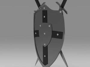 shield and sword Modèle 3D