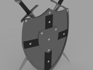 shield and sword Modèle 3D