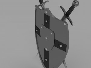 shield and sword Modèle 3D