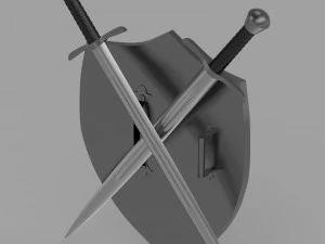 shield and sword 3D Model