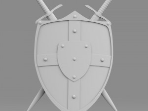 shield and sword Modèle 3D