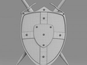 shield and sword Modèle 3D