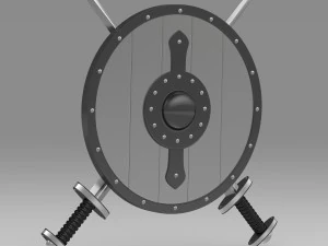 shield and sword 3D Model
