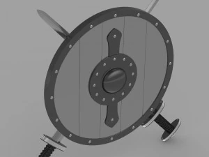 shield and sword 3D Model