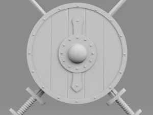 shield and sword 3D Model