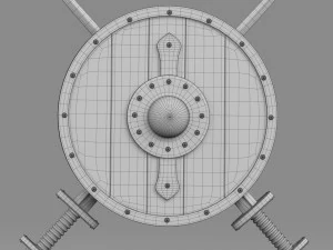 shield and sword 3D Model