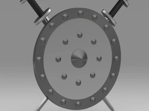 ढाल और तलवार 3D मॉडल