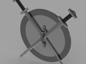 shield and sword 3D Model
