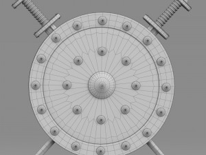 shield and sword 3D Model