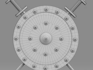 shield and sword 3D Model