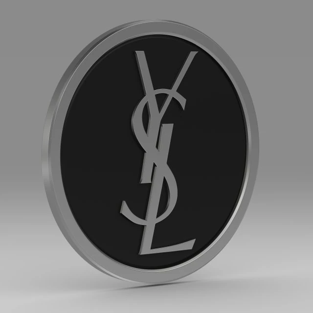 yves saint laurent logo 3D Model .c4d .max .obj .3ds .fbx .stl .blend 
