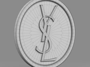 yves saint laurent logo 3D Model