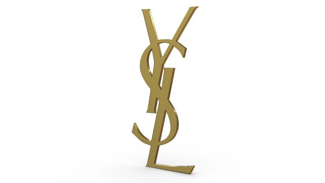 yves saint laurent logo 3D Model .c4d .max .obj .3ds .fbx .stl .blend