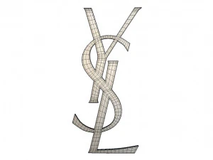 yves saint laurent logo 3D Model