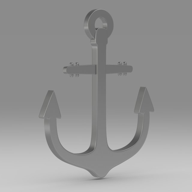 anchor 6 3D Model .c4d .max .obj .3ds .fbx .stl .blend 