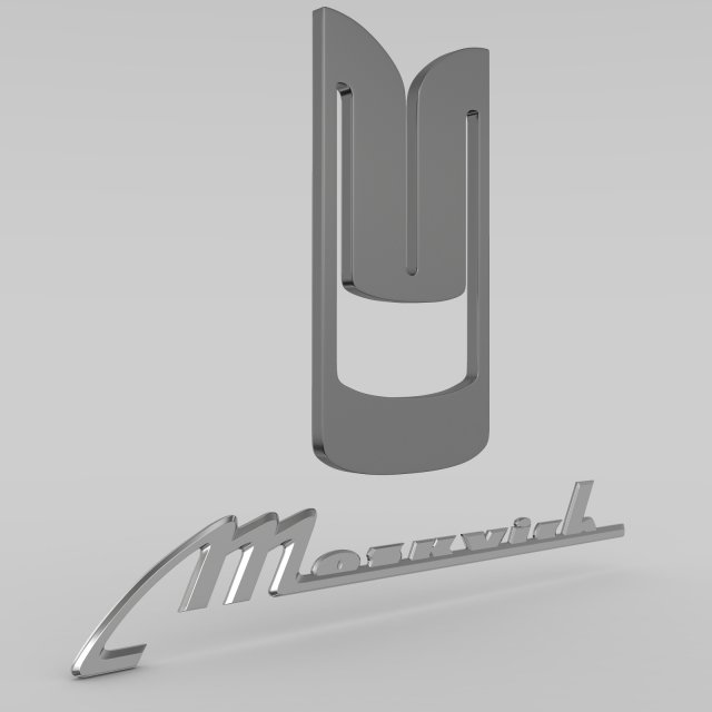moskvich logo 3D-Modell .c4d .max .obj .3ds .fbx .stl .blend 