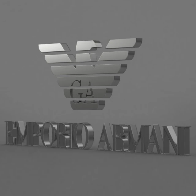 emporio armani logo 3D Model .c4d .max .obj .3ds .fbx .stl .blend