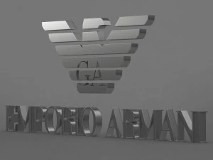 emporio armani logo 3D Model