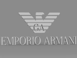emporio armani logo 3D Model
