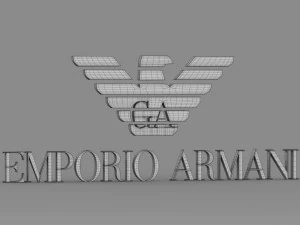 emporio armani logo 3D Model
