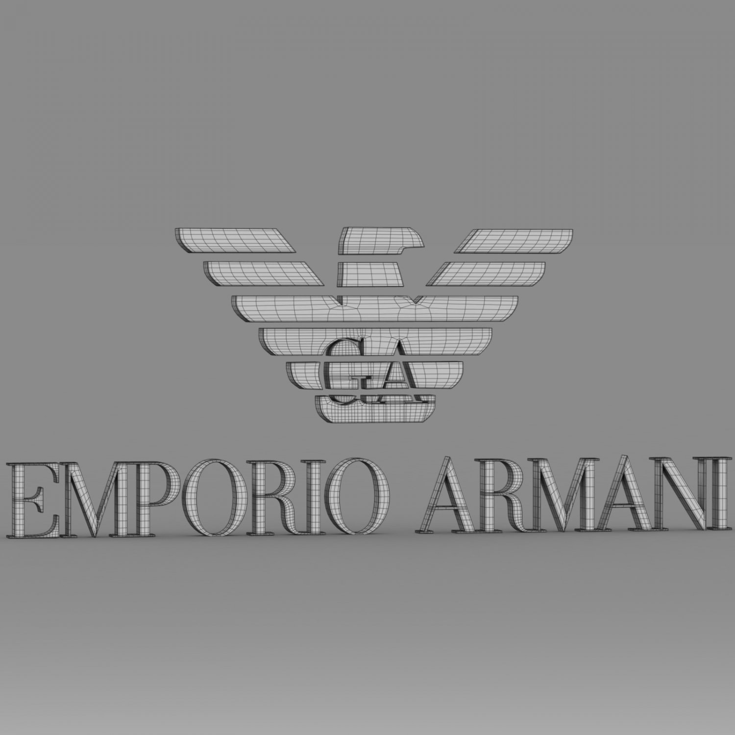 Emporio armani logo 3D Model in 