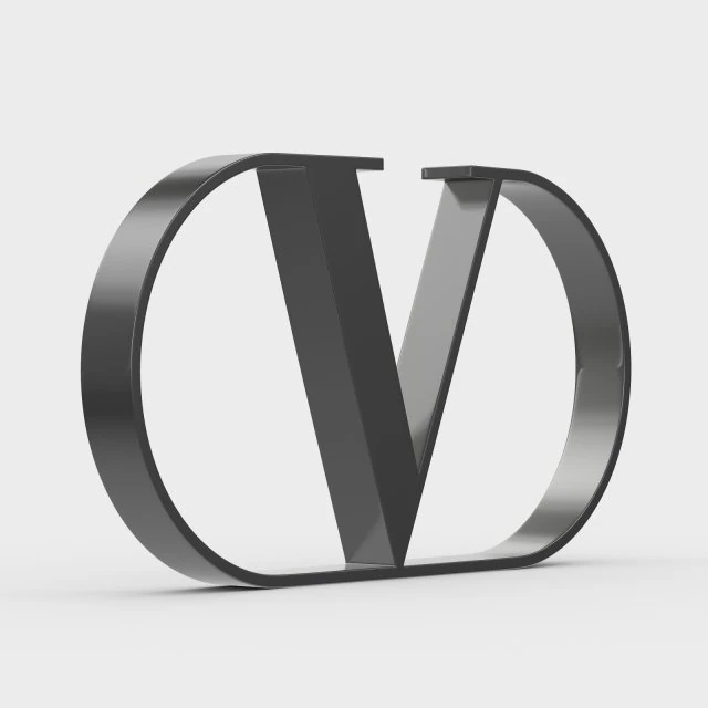 valentino logo 3D Model .c4d .max .obj .3ds .fbx .stl .blend 